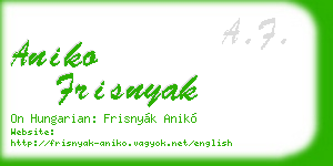 aniko frisnyak business card