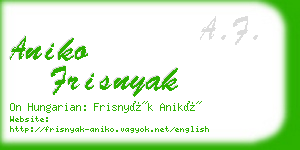 aniko frisnyak business card